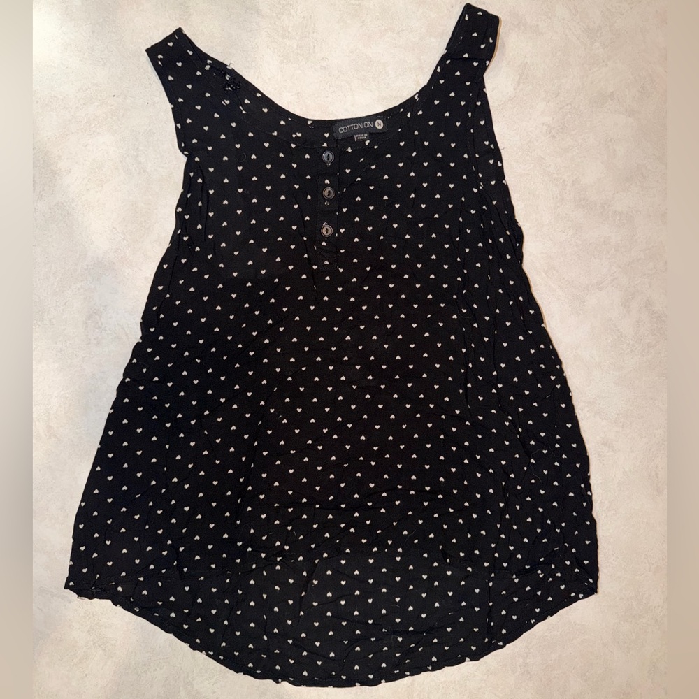 Cotton On Heart Polka Dot Tank Top Size M #129164